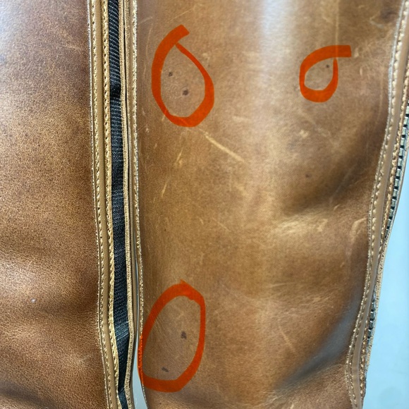 Fly London| Brown Leather Heeled Round Toe Boots With Zippers - Picture 16 of 17